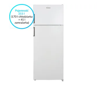 Lodówka Candy CDG1S514EWH 142.8cm Biały
