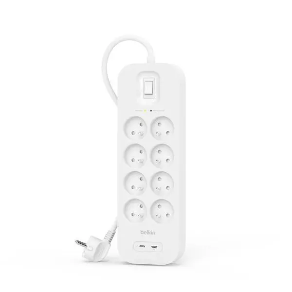 Listwa Belkin SRB004CA2M 8 gniazd 2m Biały