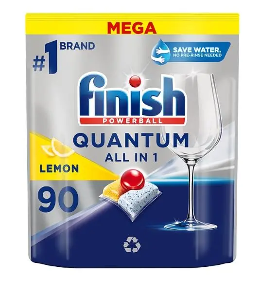 Kapsułki do zmywarki Finish Quantum All in 1 Lemon 90szt.
