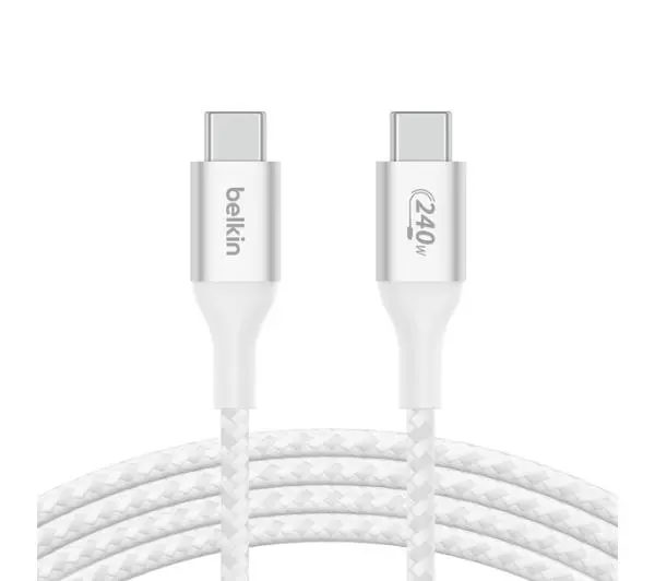 Belkin USB-C -USB-C Power delivery 240W 1m Nylon Biały