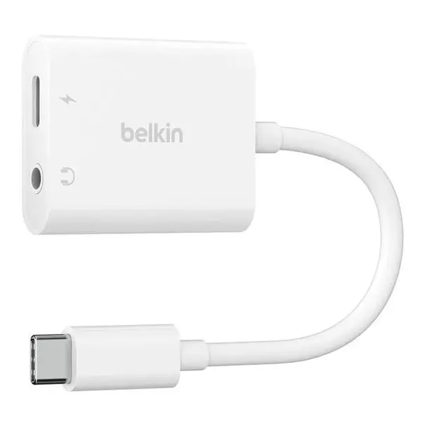 Adapter Belkin NPA004BTWH RockStar 3.5mm Audio + USB-C do ładowania