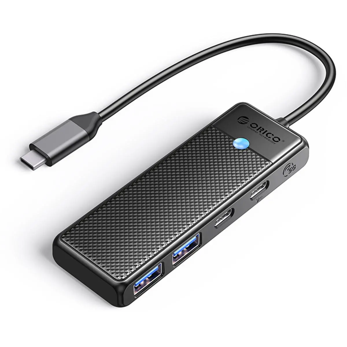 Hub USB Orico PAPW2AC-C3-015-BK-EP USB-C 2x USB-A, 2x port USB-C 100W Czarny