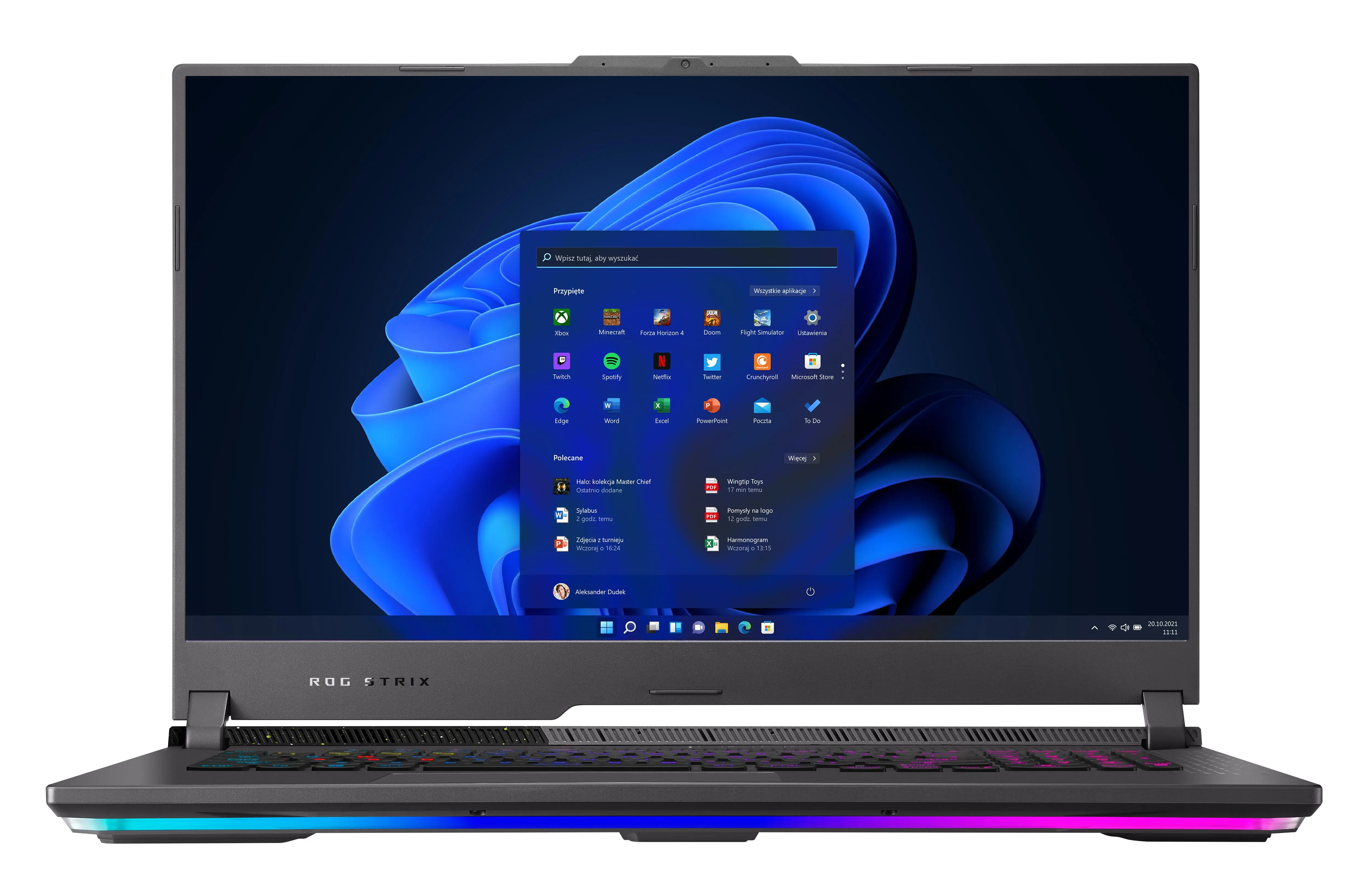 Laptop gamingowy ASUS ROG Strix G17 2023 G713PI-LL047W 17,3" 240Hz R9 7845HX 16GB RAM 1TB Dysk SSD RTX4070 DLSS3 Win11 Szary