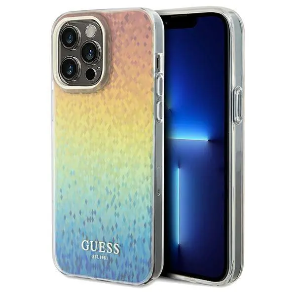 Etui Guess IML Faceted Mirror Disco Iridescent GUHCP13XHDECMI do iPhone 13 Pro Max
