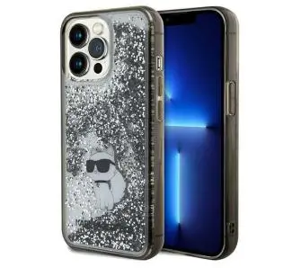 Etui Karl Lagerfeld Liquid Glitter Choupette KLHCP13LLKCNSK do iPhone 13 Pro / 13