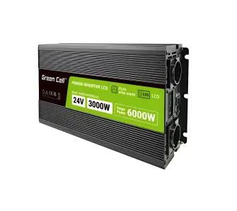 Przetwornica Green Cell INVGC24P3000LCD 24V na 230V 3000W/6000W Czysta sinusoida