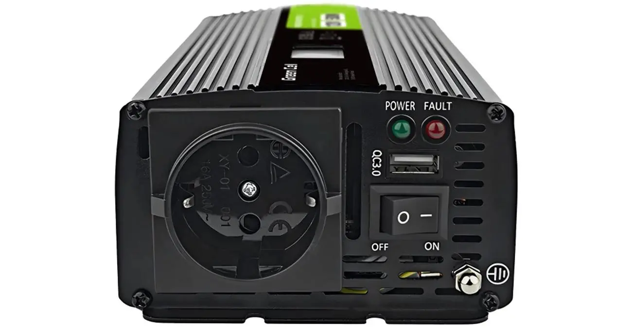 Фото Перетворювач (інвертор) DC-AC Green Cell 12/220V 500W/1000W (INVGC12P500LCD)