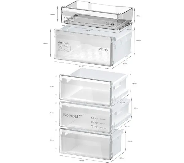 Bosch Serie 4 KGN392WCF Pełny No Frost 203cm Szuflada z kontrolą wilgotności Biały - Kup na Raty - RRSO 0%