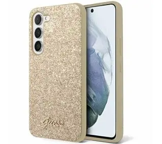 Guess Glitter Script GUHCS24SHGGSHD do Samsung Galaxy S24 Złoty