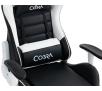 Fotel Cobra Rebel CR202 Gamingowy do 130kg Skóra ECO Biało-czarny