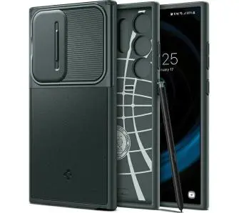 Etui Spigen Optik Armor ACS07314 do Galaxy S24 Ultra Zielony