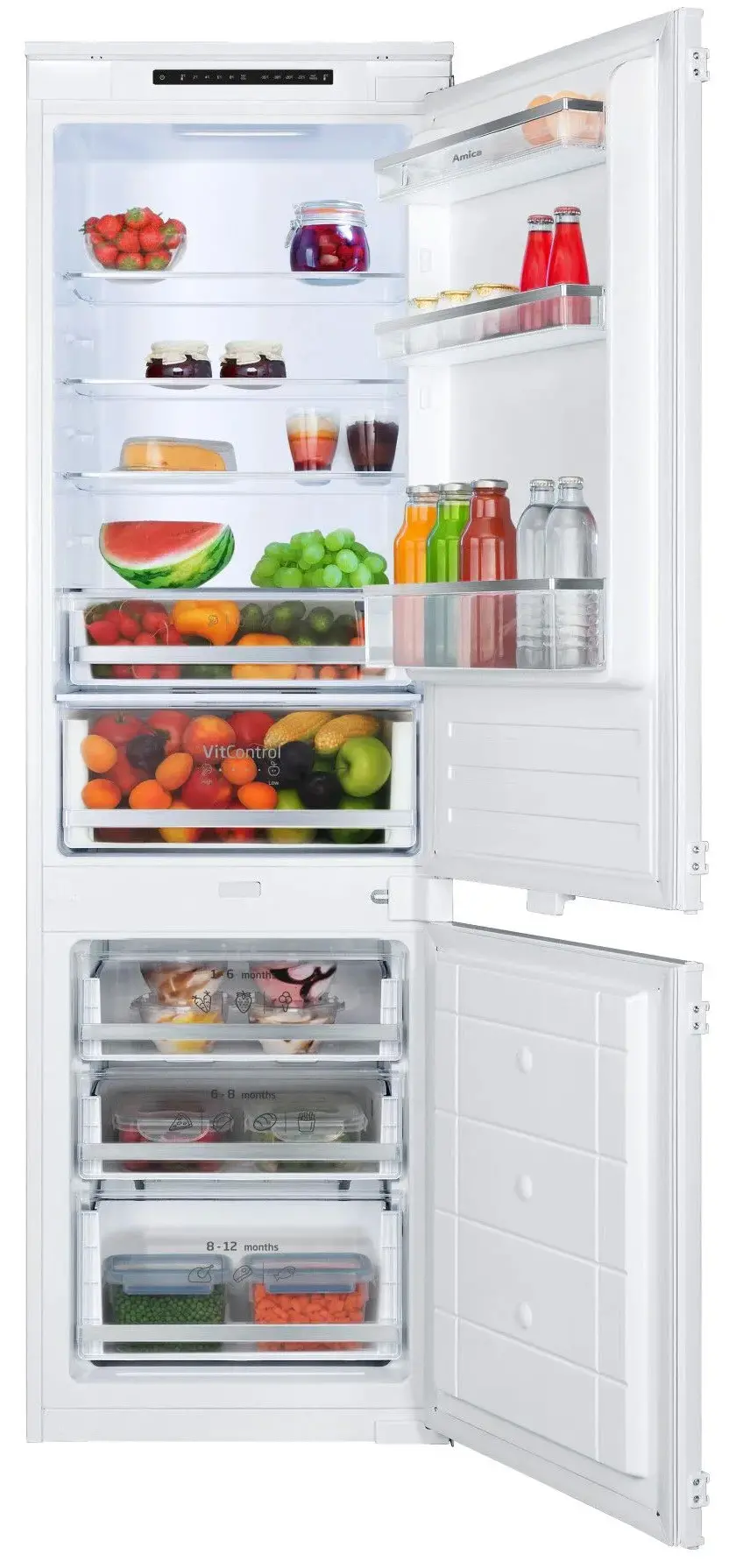 Lodówka Amica BK3055.6 NF(E) Pełny No Frost 176,9cm Szuflada z kontrolą wilgotności