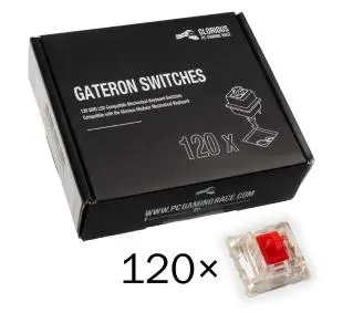 Glorious Gateron Red 120szt. Czerwony