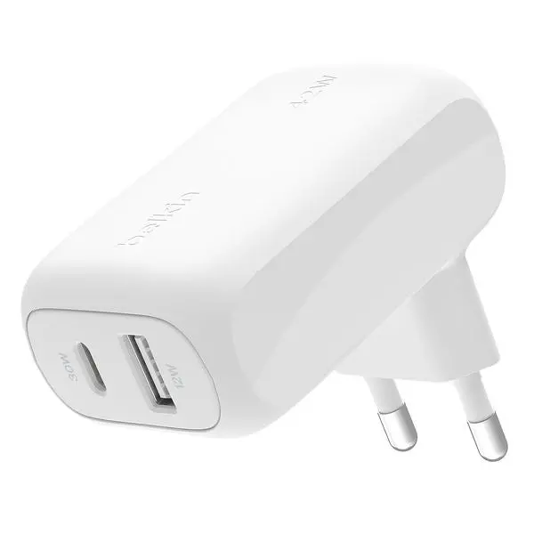 Ładowarka sieciowa Belkin 42W 1x USB-C 1x USB-A Biały
