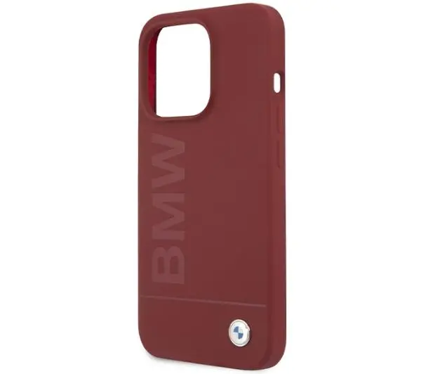 BMW Silicone Pattern MagSafe BMHMP15LSLBLRE do iPhone 15 Pro Czerwony