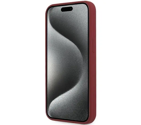 BMW Silicone Pattern MagSafe BMHMP15LSLBLRE do iPhone 15 Pro Czerwony