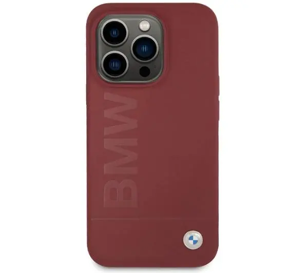 BMW Silicone Pattern MagSafe BMHMP15LSLBLRE do iPhone 15 Pro Czerwony