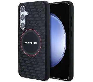 Mercedes-Benz Silicone Carbon Pattern MagSafe do Samsung Galaxy S24 Czarny