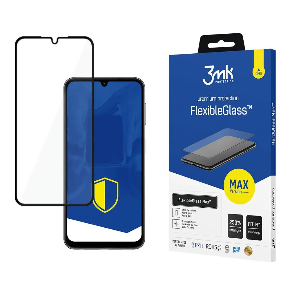 Szkło hybrydowe 3mk FlexibleGlass Max Black do Samsung Galaxy A25 5G