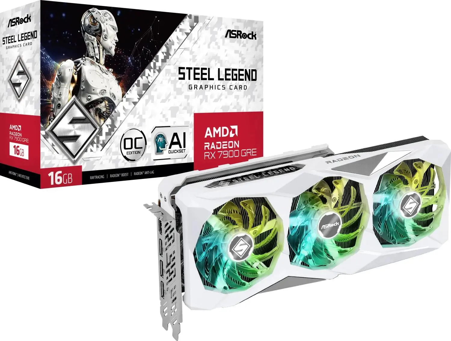 Karta graficzna ASrock Radeon RX 7900 GRE Steel Legend OC 16GB GDDR6 256bit FSR