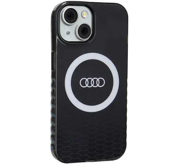 AUDI IML Big Logo MagSafe Case AU-IMLMIP15-Q5/D2-BK do iPhone 15 Czarny