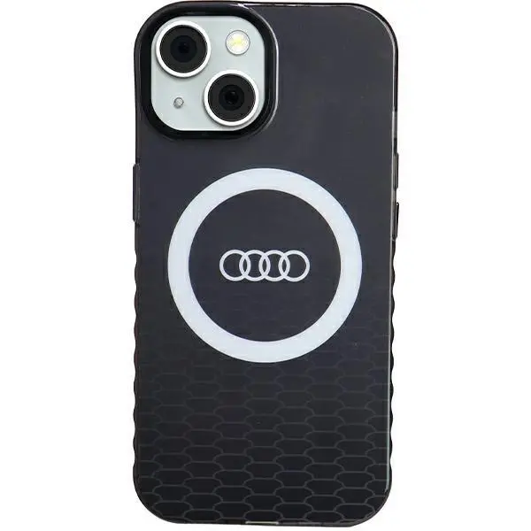 Etui AUDI IML Big Logo MagSafe Case AU-IMLMIP15-Q5/D2-BK do iPhone 15 Czarny