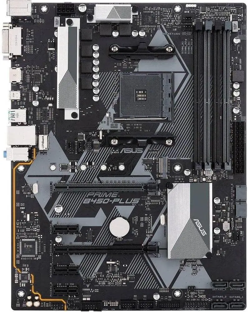 фото Материнська плата Asus Prime B450-PLUS 1