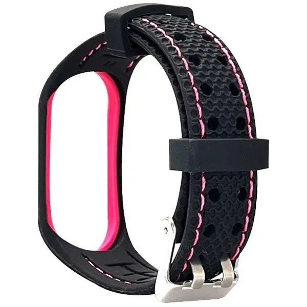 Pasek Beline do Mi Band 3/4 Sport Czarno-różowy