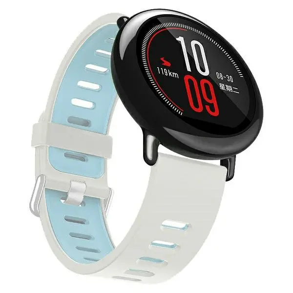 Pasek Beline do Watch 20mm Double Color Silicone uniwersalny Biało-niebieski