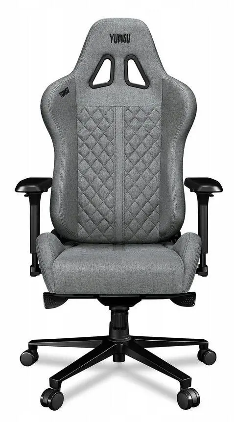 Fotel Yumisu 2050 Magnetic Materiał Biurowy do 150kg Tkanina Jasnoszaro-czarny