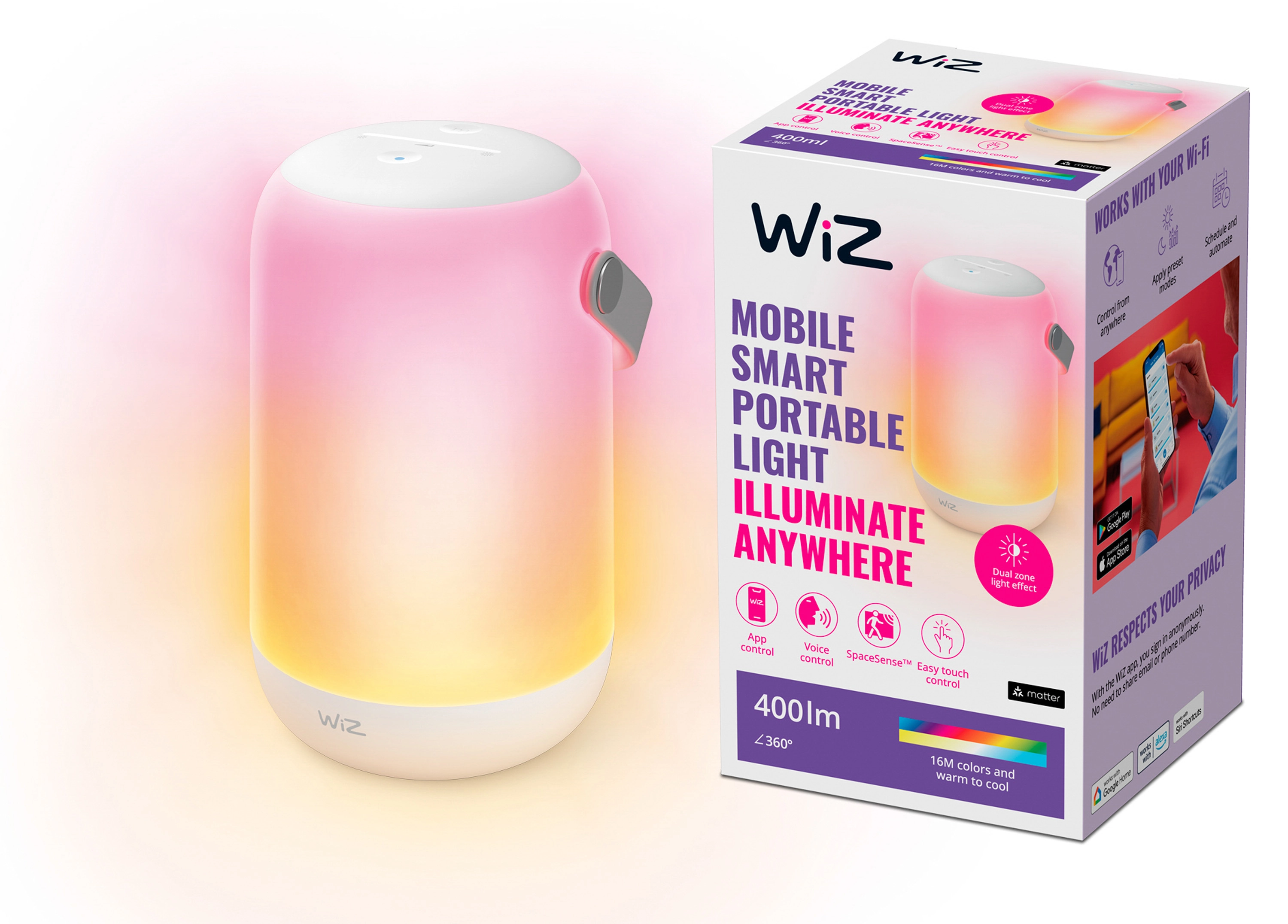 Lampa biurkowa WiZ Wi-Fi 13.5W Biały