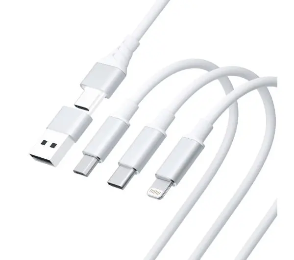 3mk Hyper 3in1 A/C do C/Micro/Lightning 1,5m Biały
