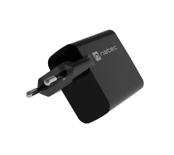 Natec Ribera GaN 1xUSB-A+1xUSB-C 65W Czarny