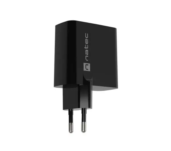 Natec Ribera GaN 1xUSB-A+1xUSB-C 65W Czarny