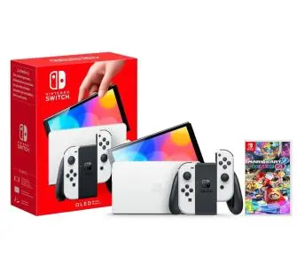 Konsola Nintendo Switch OLED Biały + Mario Kart 8 Deluxe