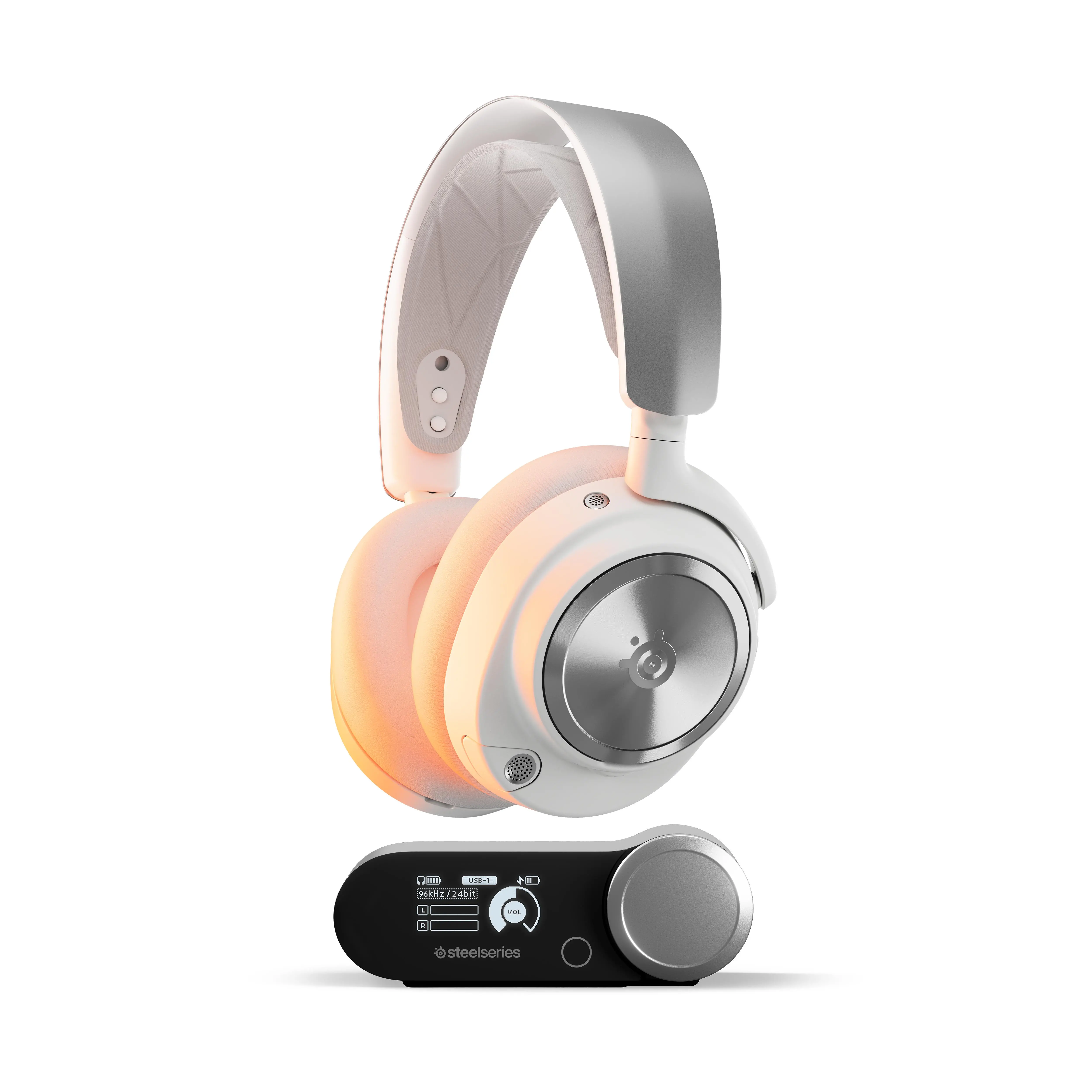 Słuchawki bezprzewodowe z mikrofonem SteelSeries Arctis Nova Pro Wireless Nauszne Biały - Opinie, Cena - RTV EURO AGD Słuchawki bezprzewodowe z mikrofonem SteelSeries Arctis Nova Pro Wireless Nauszne Biały - Opinie, Cena - RTV EURO AGD