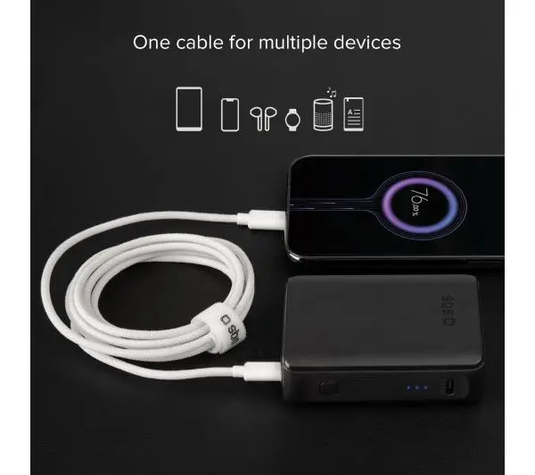 SBS USB-C do USB-C 60W 1,5m Szary