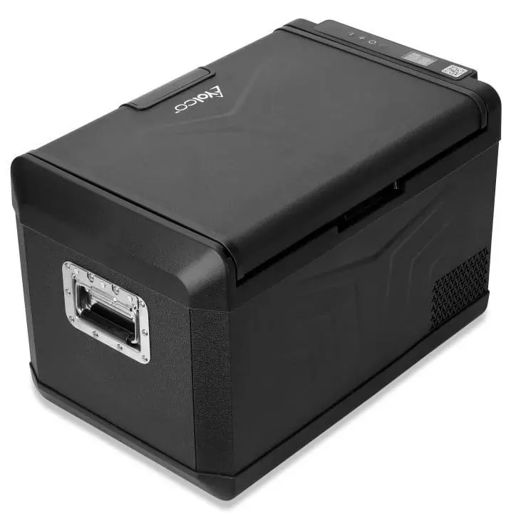 Lodówka Yolco GCX37 37l Gniazdo akumulatora Funkcja antyskroplinowa Aplikacja Bluetooth Czarny