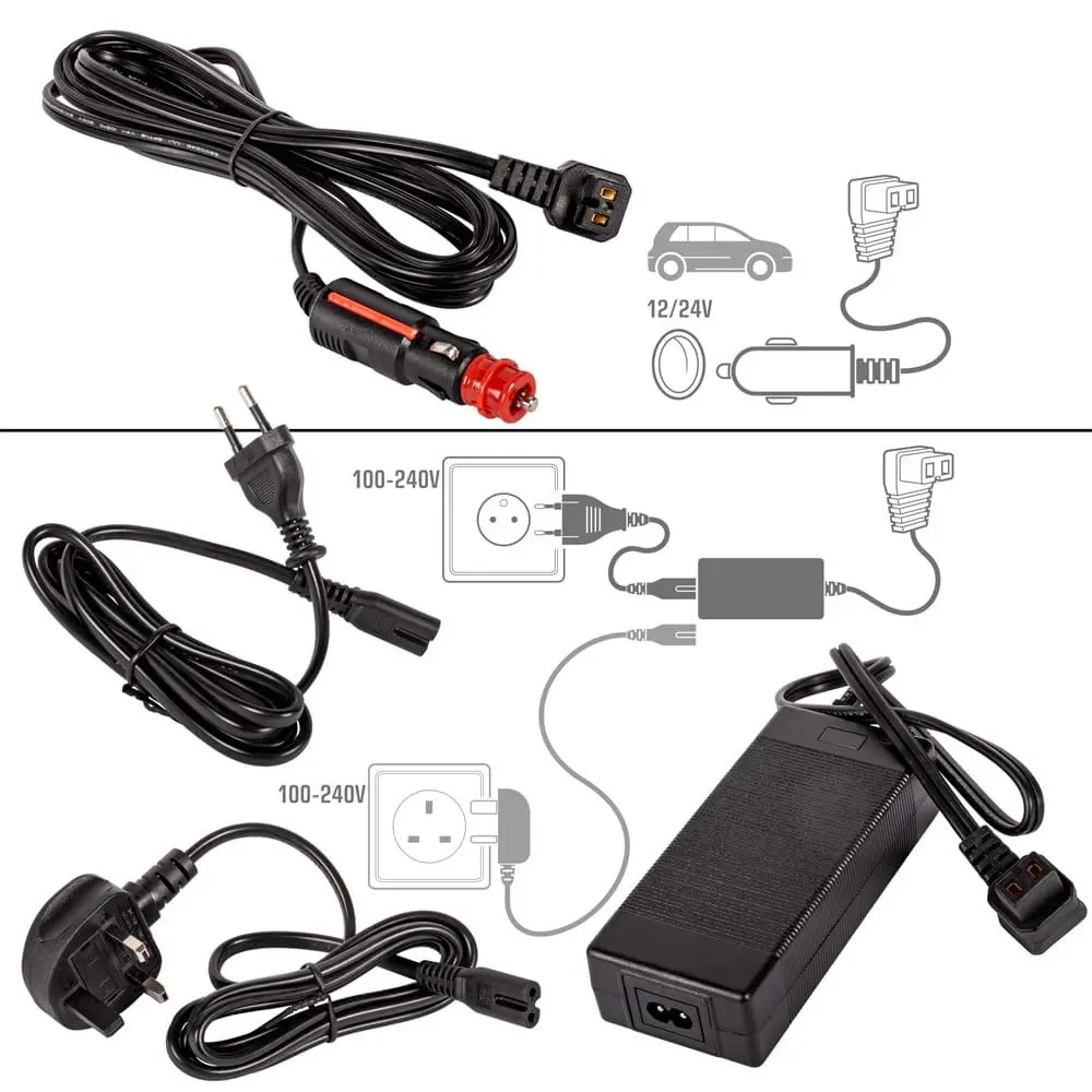 Lodówka Yolco GCX37 37l Gniazdo akumulatora Funkcja antyskroplinowa Aplikacja Bluetooth Czarny