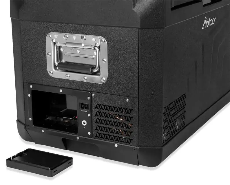 Lodówka Yolco GCX37 37l Gniazdo akumulatora Funkcja antyskroplinowa Aplikacja Bluetooth Czarny