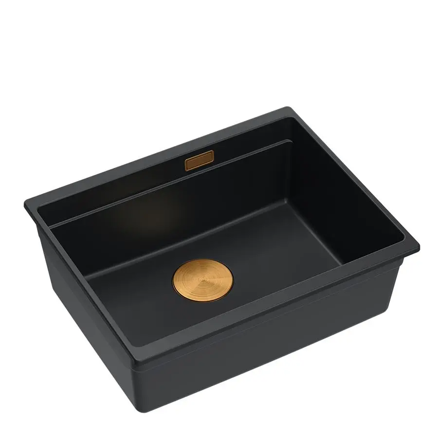 Zlewozmywak Quadron LOGAN 100 HQJ6045U7_PVDC1_U Granitowy Pure carbon/Miedziany