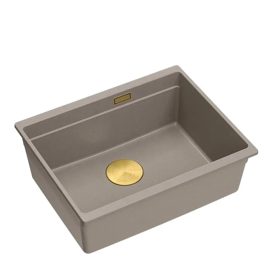 Zlewozmywak Quadron LOGAN 100 HQJ6045U4_PVDG1_U Granitowy Soft taupe/Złoty