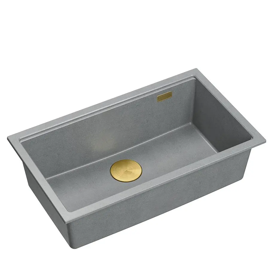 Zlewozmywak Quadron LOGAN 110 HQD7644U5_PVDG1_I Granitowy Silver stone/Złoty