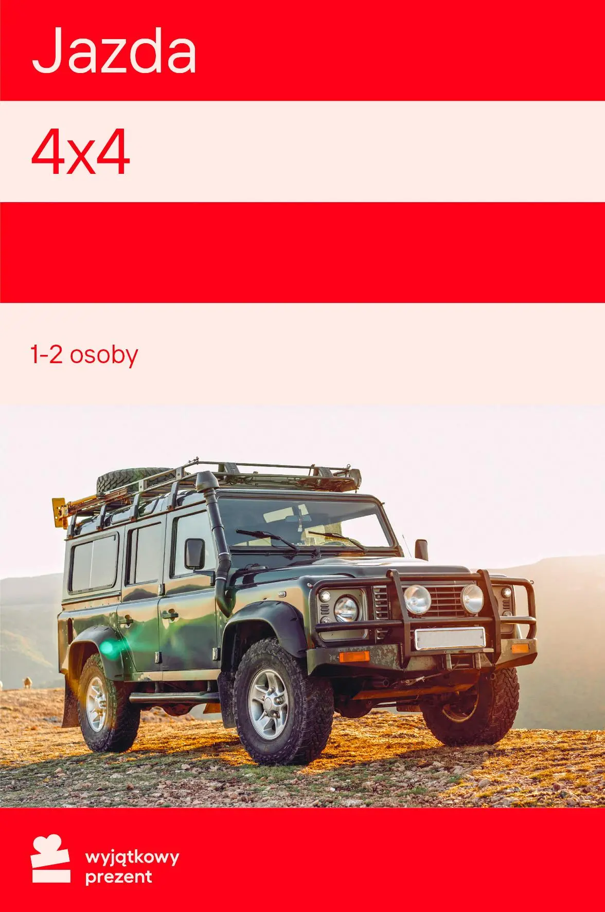 Karta Podarunkowa Jazda 4x4 1-2 osoby Obecnie dostępne tylko w sklepach stacjonarnych RTV EURO AGD