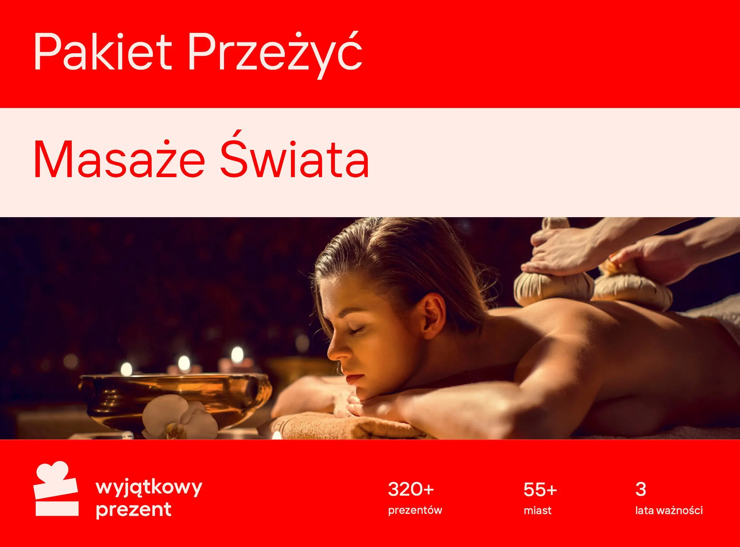 Karta Podarunkowa Pakiet Przeżyć Masaże Świata [Bon Agencyjny]