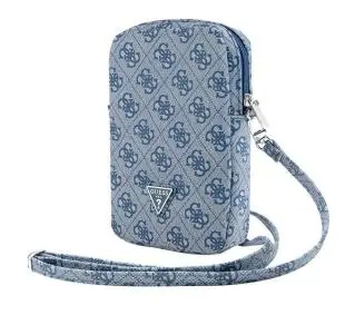Guess torebka Zip 4G Triangle Niebieski
