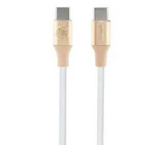 Guess Ebossed Logo USB-C do USB-C 1,5m Fast Charging Złoty