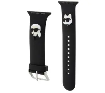 Pasek Karl Lagerfeld do Watch 42/44/45/49mm strap 3D Rubber Karl&Choupette Heads Czarny