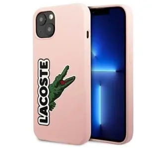 Etui Lacoste Silicone Head Crocodile do iPhone 13 Różowy