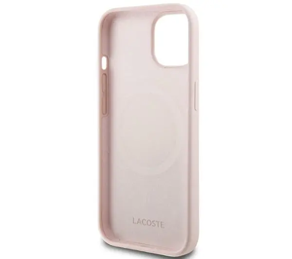 Lacoste Silicone MagSafe do iPhone 15 Różowy
